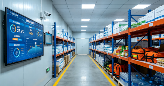 Emergency Supply Inventory Dashboard RFID emergency supply inventory dashboard for real-time warehouse data monitoring and management