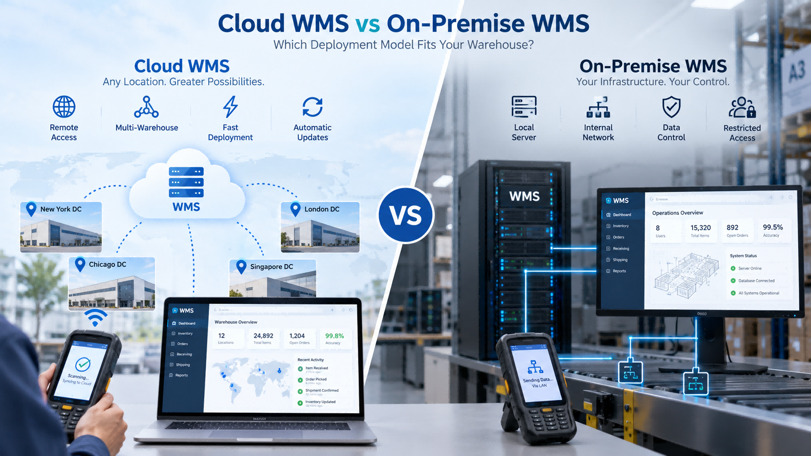 Cloud WMS vs On-Premise WMS Which Deployment Model Is Right for Your Warehouse Cloud WMS vs On-Premise WMS Which Deployment Model Is Right for Your Warehouse